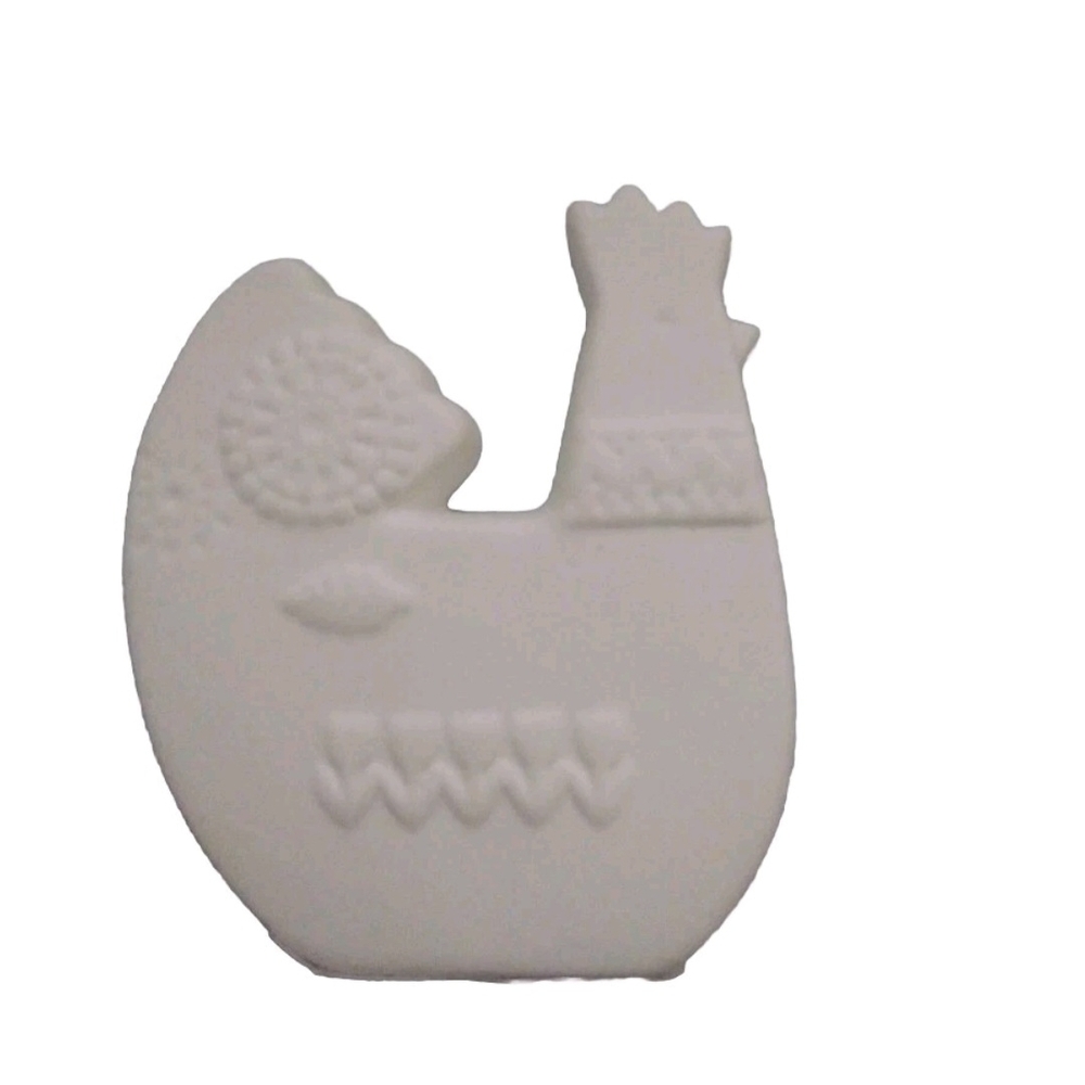 Scandinavian folk art Hen Chicken Ceramic Bisque New